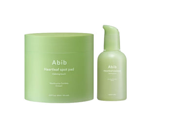 Abib Heartleaf Spot Pad Calming Touch 80 Pads + Heartleaf Essence Calming Pump (1.69 Fl Oz / 50Ml)