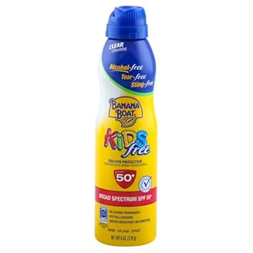 Banana Boat Kids Sport Sunscreen Spray Spf 50, 6Oz | Kids Sunscreen Spray, Kids Sunblock Spray, Oxybenzone Free Sunscreen For Kids, Alcohol Free Sunscreen, Spray Sunscreen Spf 50, 6Oz