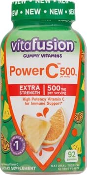 Vitafusion Extra Strength Power C Gummy Vitamins, Tropical Citrus Flavored Immune Support (1) Vitamins, 92 Count