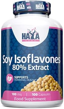 Soya Isoflavones 80% Extract X 100 Capsules Non-Gmo Supports Hormonal Health, Potent One-A-Day Formula Supplement