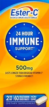 Ester-C Vitamin C, 500Mg Tablets, 60-Count, Unflavored (Packaging May Vary)