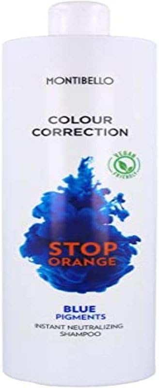 Montibello Shampoo, 1000 Ml (Neutralizer+Pigment Blue), Colour Correction Stop Orange