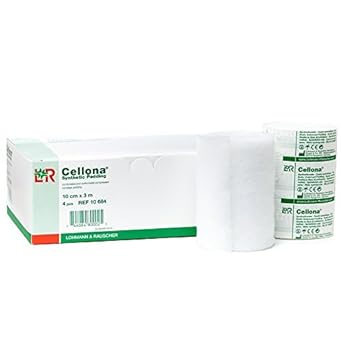 Lohmann & Rauscher Cellona Synthetic Padding, Latex Free Cast Padding For Compression Bandages & Casting, High Quality & 100% Polyester Self-Adhering Wrap, 4 Rolls, 3.9" X 4 Yards (10 Cm X 3 M) : Health & Household