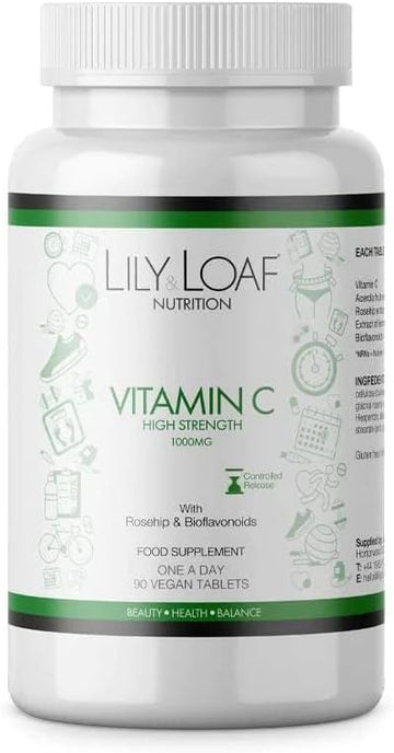 Lily & Loaf Vitamin C High Strength 1,000Mg – Controlled Release (90 Tablets)
