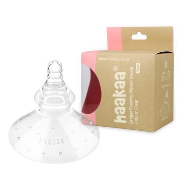 haakaa Nippleshield Silicone Nipple Shields for Breastfeeding with Carry Case Super-Soft, 1pk
