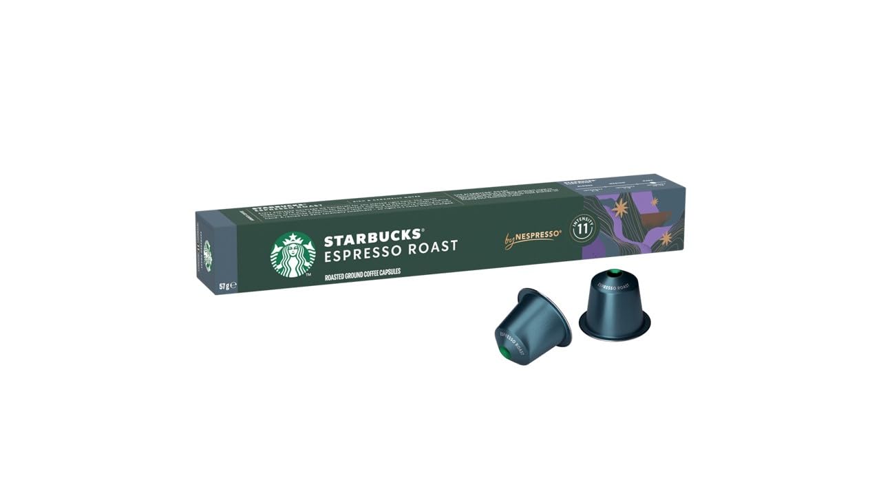 Starbucks By Nespresso Coffee Espresso Roast (Caramelly Notes Dark Roast) 30 Pods Capsules 3 Sleeve