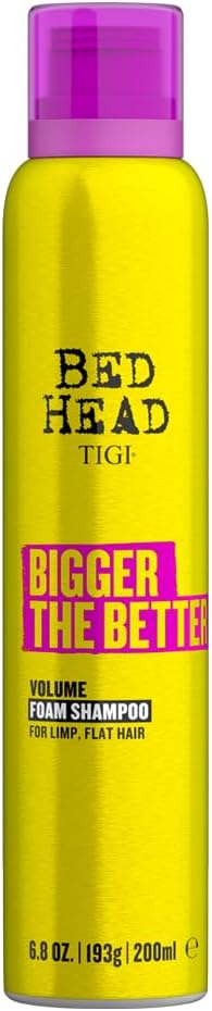 Bed Head by TIGI - Bigger The Better Hair Volume Foam Shampoo - Ideal for Fine Hair - 200 ml : Amazon.co.uk: Health & Personal Care