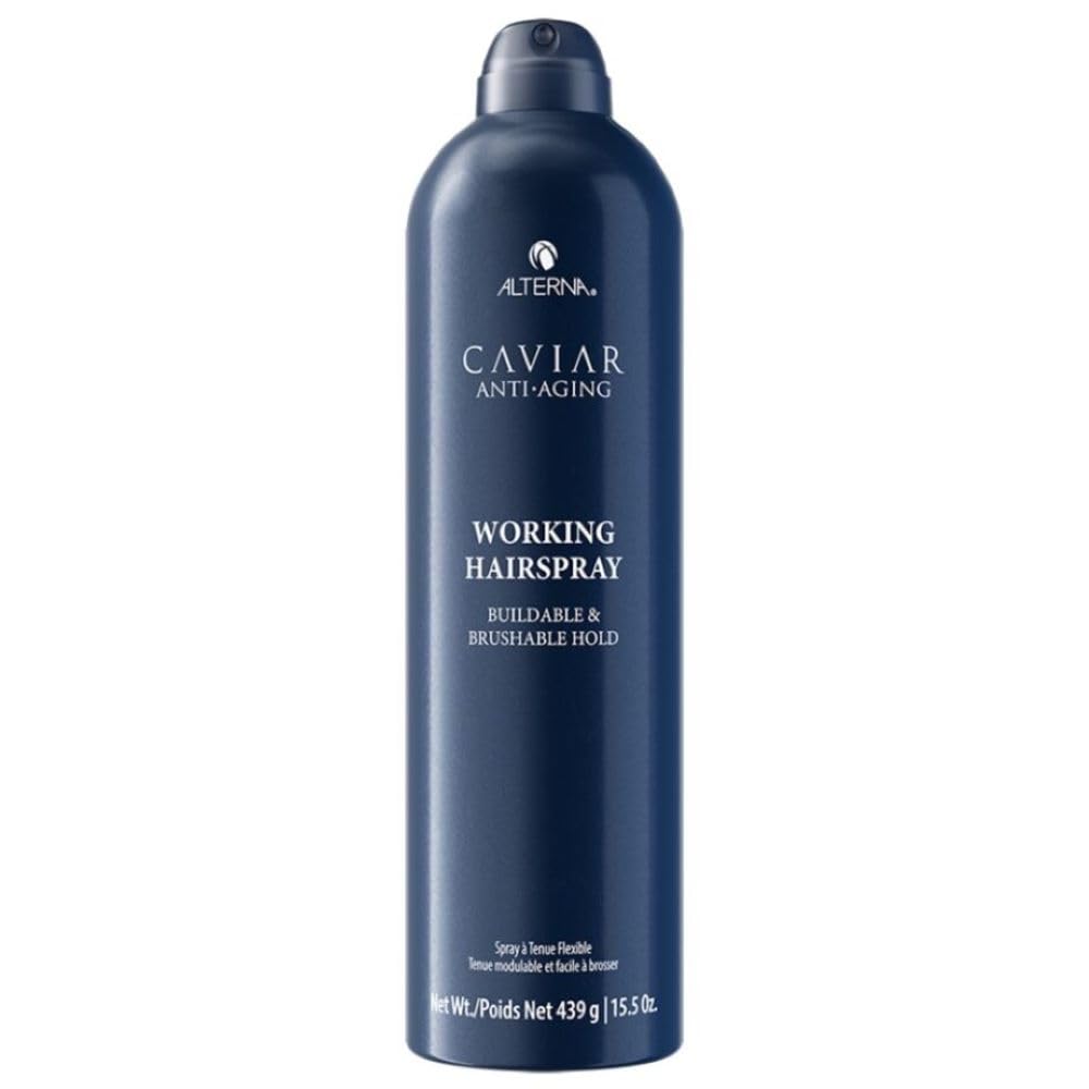 Alterna Caviar Anti-Aging Professional Styling Working Hair Spray | Ultra-dry, Brushable | Helps Control Frizz & Adds Shine | Sulfate Free