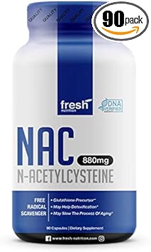 NAC Supplement - N Acetyl Cysteine - High Dosage 1800mg - Amino Acids - Vegan Friendly - Pure NAC Powder - 90 Capsules : Health & Household