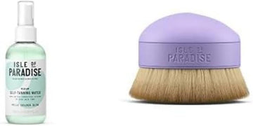 Isle Of Paradise Fake Tan Water, Medium (200 Ml) Hydrating Self Tanning Water Natural Ingredients And Vegan & Fake Tan Big Blending Brush Self Tanning Applicator For A Flawless Glow