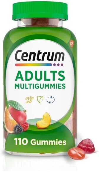 Centrum Multigummies Gummy Multivitamin For Adults , Multivitamin/Multimineral Supplement ,Assorted Fruit Avor 110 Pcs