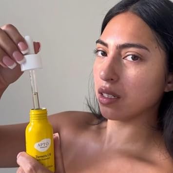 Apto Turmeric Oil W/Rosemary: Brightening & Moisturizing Facial Oil For Skin That'S Glassy, Plump & Glowing, 2 Fl. Oz. : Beauty & Personal Care