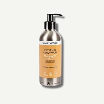 Beauty Kitchen - Organic Hand Wash - Orange Sweet And Lemon Essential Oils For Energising, Citrus-Fresh Daily Cleansing - Vegan, Natural & Palm Oil-Free - 300Ml