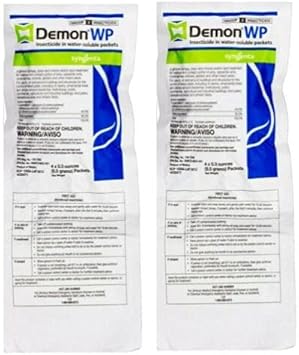 Syngenta Demon Wp Insecticide 2 Envelopes Containing 4 Water-Soluble 9.5 Gram Packets Makes 4 Gallons Cypermethrin 40%