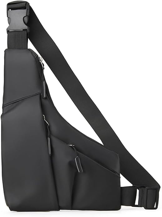INFINIBYTE Anti-Theft Travel Sling Bag for Men – Slim Crossbody Bag with Adjustable Strap & Multi-Pocket Design for Hiking & Sports