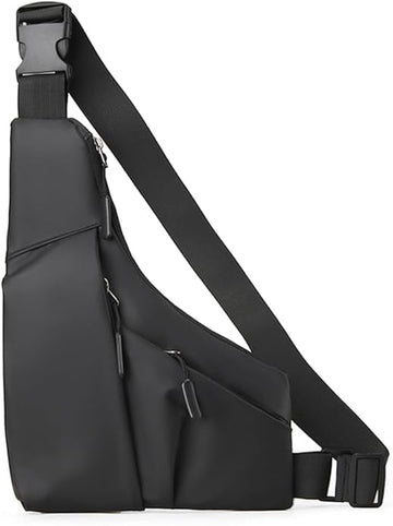 INFINIBYTE Anti-Theft Travel Sling Bag for Men – Slim Crossbody Bag with Adjustable Strap & Multi-Pocket Design for Hiking & Sports