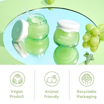 Frudia Green Grape Pore Control Face Cream, Vegan Korean Face Moisturizer W/81% Green Grape Extract, Tannin Pore Complex & Anti Sebum P For Pore Minimizing (0.35 Fl Oz)