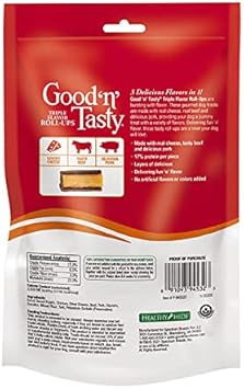 Good'N'Fun Good 'N' Tasty Triple Flavor Roll Ups 4 Oz Cheese, Beef, Pork