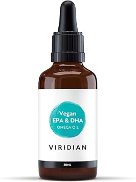 Viridian - Vegan Epa & Dha Oil - 30Ml | Heart, Brain & Eye Support | Fish-Free Omega 3 Formula | Marine Algae & Chia Seed | Omega 3 6 9 | 100% Active Ingredients | Expertly Formulated