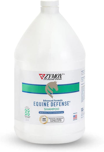 Zymox Equine Defense Advanced Formula Shampoo, 1 Gal. – Horse Coat Care: Cleans, Refreshes, Hydrates & Nourishes Skin, Mane & Tail