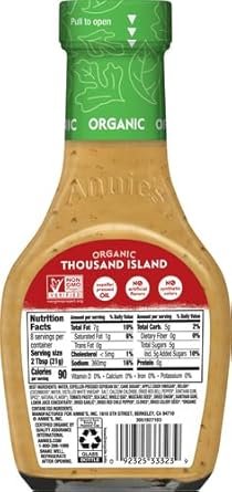 Annie'S Organic Thousand Island Salad Dressing, Non-Gmo, 8 Fl. Oz