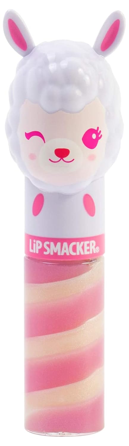 Lip Smacker Lippy Pals Swirls Llama, Flavored Moisturizing & Smoothing Soft Shine Lip Balm, Hydrating & Protecting Fun Tasty Glossy Finish, Cruelty-Free & Vegan - Straw-Ma-Llama Berry