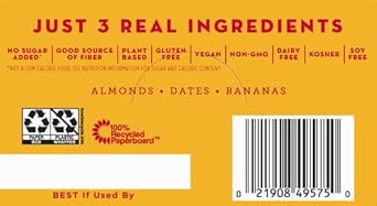 Larabar Banana Bread, Gluten Free Vegan Fruit & Nut Bar, 1.6 Oz Bars, 16 Ct