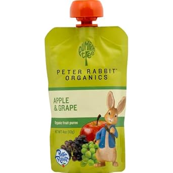 Peter Rabbit Organics Puree Fruit Apple Grape, 4 Oz (Pack Of 2)