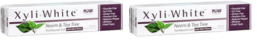 Now Solutions, Xyliwhite™ Toothpaste Gel, Neem And Tea Tree, Cleanses And Whitens, Clean And Fresh Taste, 6.4-Ounce (Pack Of 2)