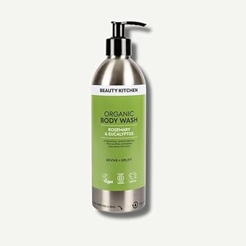 Beauty Kitchen - Organic Castile Body Wash – Rosemary And Eucalyptus Essential Oils For Uplifting Daily Cleansing – Vegan, Natural And Sulphate-Free Formula – 500Ml