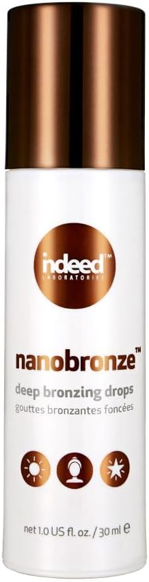 Indeed Labs Nanobronze Deep, Deep Bronzing Drops -Natural Glow Enhancer, Illuminator Highlighter Skin Tint, For An All Day Radiant Glow- With Hyaluronic Acid To Help Support Skin Barrier Repair