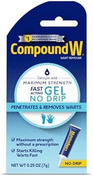 Compound W Wart Remover, Maximum Strength, Fast-Acting Gel, 0.25-Ounce (Pack Of 2) By Compound W