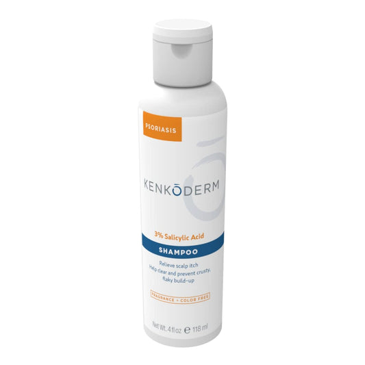 Kenkoderm Psoriasis Total Scalp & Multivitamin Bundle, Therapeutic Shampoo with 3% Salicylic Acid 4, oz, Conditioner for Sensitive Hair & Skin, 8 oz & Skin Care Multivitamin, 120 Capsules