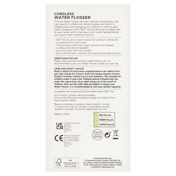 Procare Water Flosser Black