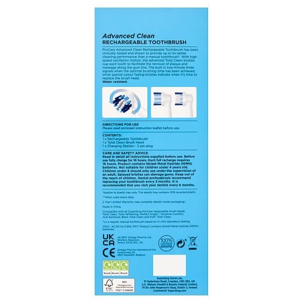 Procare Advance Clean Rechargeable Toothbrush