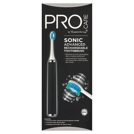 Procare Sonic Rechargeable Electric Toothbrush Black