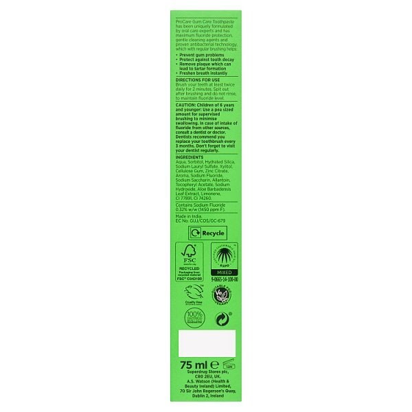 Pro Care Gum Care Toothpaste 75Ml