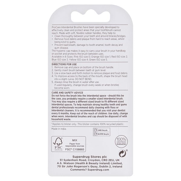 Pro Care Interdental Brushes Red 0.5Mm