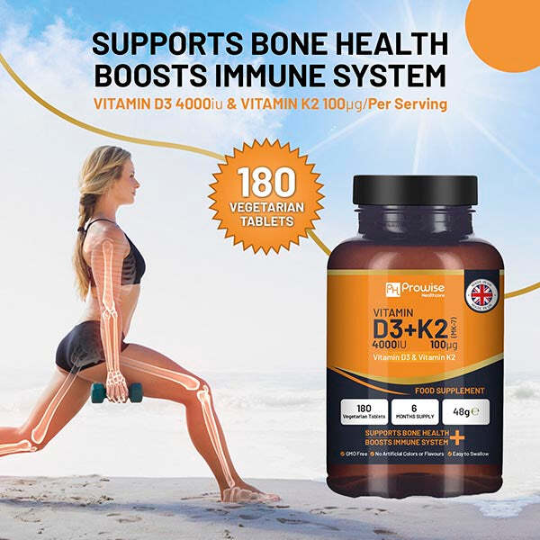 Prowise Vitamin D3 4000Iu & K2 Mk7 100µg 180 Tablets