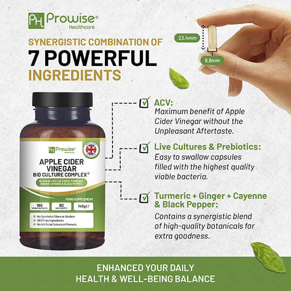 Prowise Apple Cider Vinegar Complex 1300Mg 180 Capsules