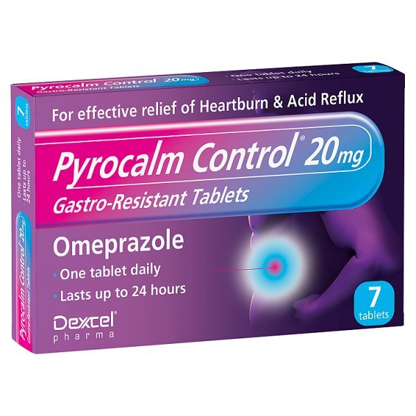 Pyrocalm Control Gastro-Resistant Omeprazole 7 Tabs 20Mg