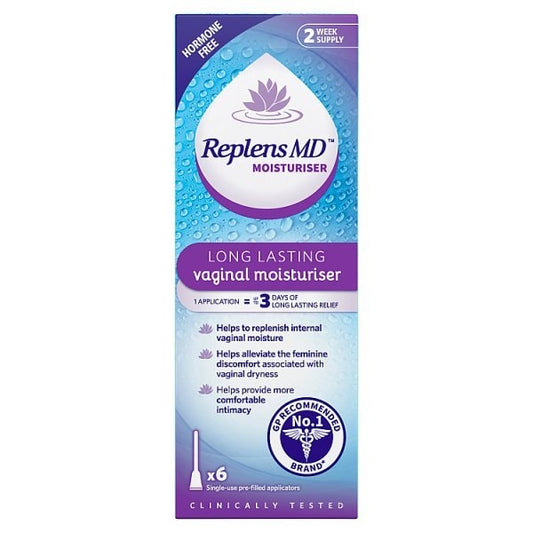 Replens Prefilled Applicators Vaginal Moisturiser 6 X 5.9G