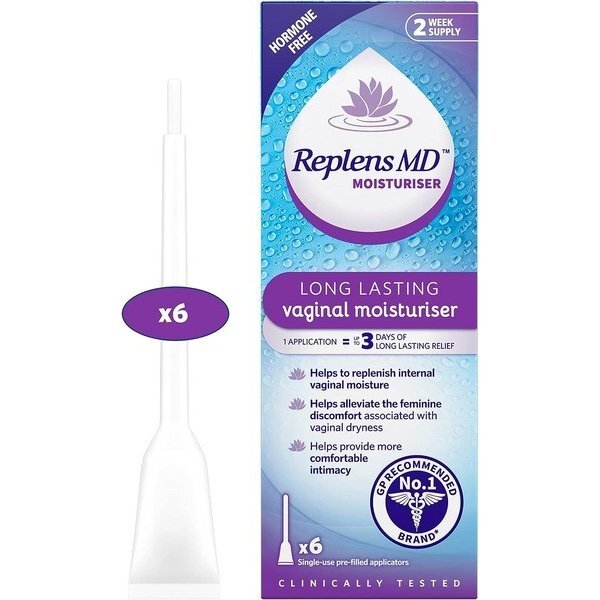 Replens Prefilled Applicators Vaginal Moisturiser 6 X 5.9G