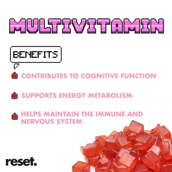 Reset Multi-Vitamin Gummies Strawberry Flavour-60Pcs