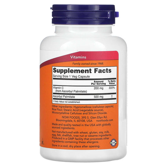 NOW Foods, Ascorbyl Palmitate, 500 mg