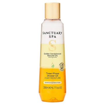 Sanctuary Spa Golden Sandalwood Three-Phase Shower Oil 200Ml