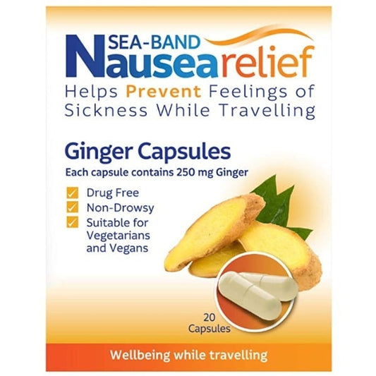Sea-Band Nausea Relief Ginger Capsules 20'S