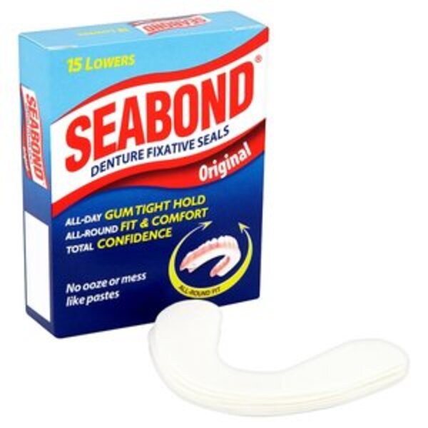 Seabond Denture Fixative Seals Original 15 Lowers