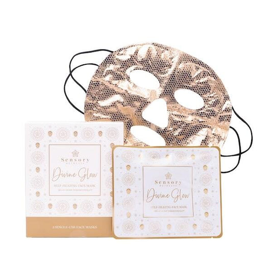Sensory Retreats Divine Glow Self-Heating Face Masks 3Pcs