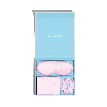 Silver Cloud Pink Satin Giftset Infused With Silver Ions